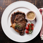 Steak de buf grill avec sauce brune