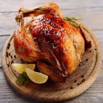 poulet r�ti (frites+sauce)