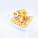 Crpe dinde fume ,uf, fromage